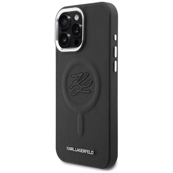 Karl Lagerfeld Embossed Ring Initials MagSafe Case for Samsung Galaxy S26 - Black