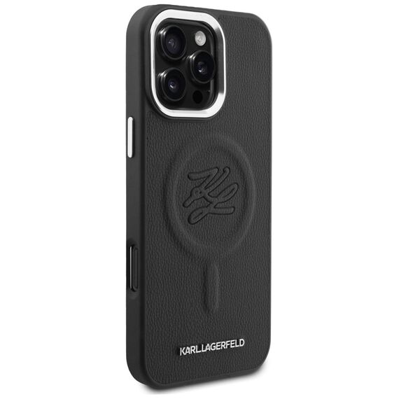 Karl Lagerfeld Embossed Ring Initials MagSafe Case for Samsung Galaxy S26 - Black