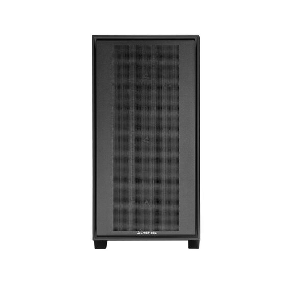 Chieftec Midi Tower GS-03B-BLK-OP, Schwarz Black
