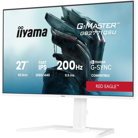 iiyama G-MASTER GB2771QSU-W1 computer monitor 68.6 cm (27") 2560 x 1440 pixels Wide Quad HD White
