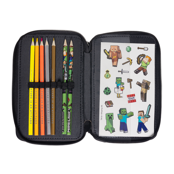 Stor – Minecraft – Filled Pencilcase – 3 compartments (166508520) / Toys