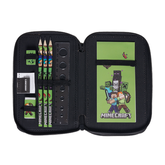 Stor – Minecraft – Filled Pencilcase – 3 compartments (166508520) / Toys