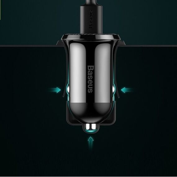 Baseus CCALLP-01 2XUSB 4.8A car charger 2 x USB black