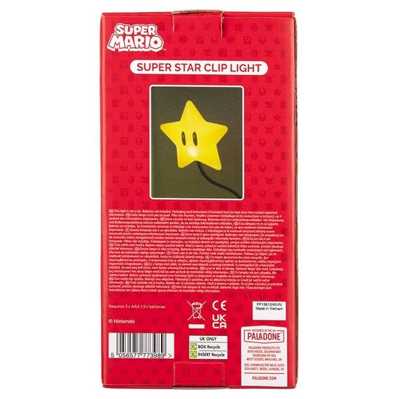 Super Mario Light Super Star Clip 33 cm