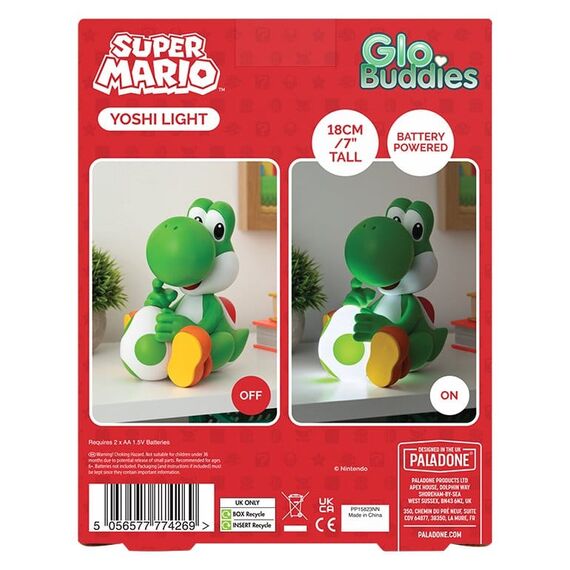 Super Mario GloBuddies Light Yoshi 18 cm