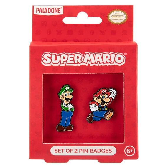 Super Mario Pin Badge 2-Pack