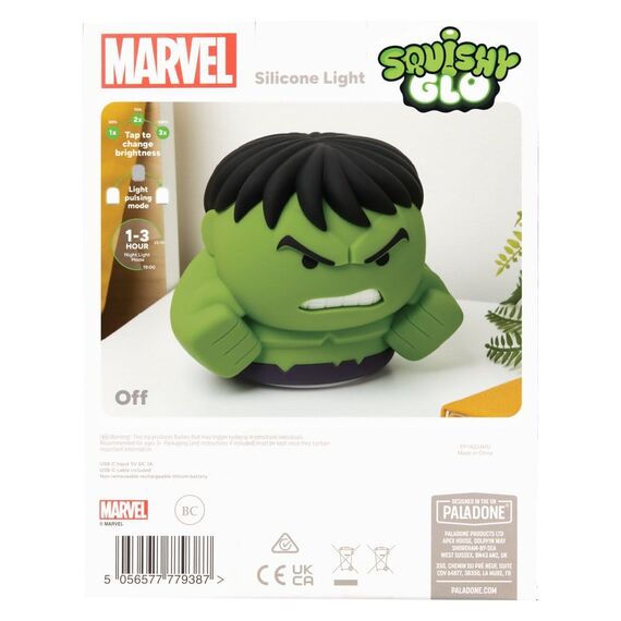 Marvel Universe SquishyGlo Silicon Light Hulk Rechargeable 15 cm