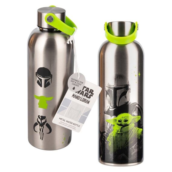 The Mandalorian Metal Water Bottle Mandalorian & Grogu