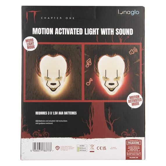 It Light Pennywise Mask Motion Sensor 25 cm