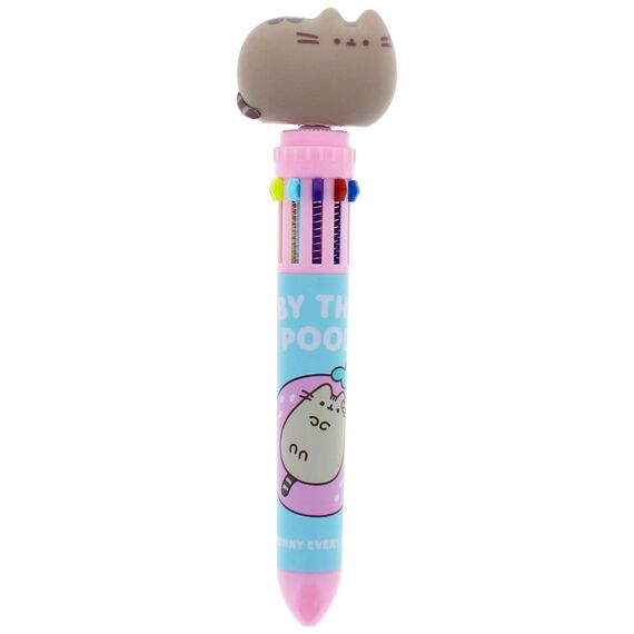 Pusheen Multi Colour Pen Spinny By The Pool Blue