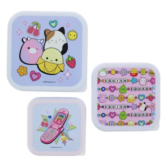 Squishmallows Snack Boxes 3-Pack