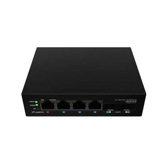 LANBERG ILGE-4P-2S-90 LIGHT INDUSTRIAL POE SWITCH 1XBT 3XAT 2XSFP DIN GIGABIT ETHERNET