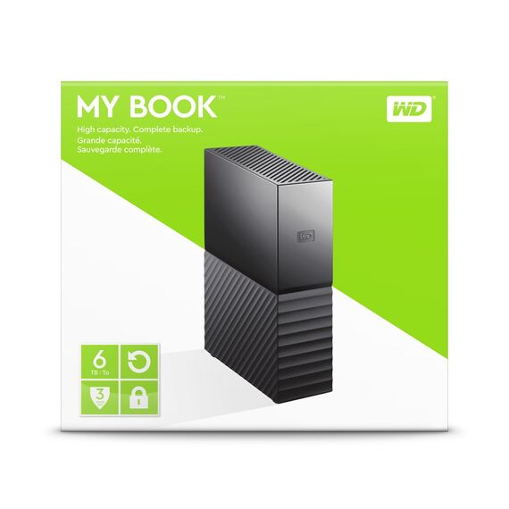 Western Digital My Book external hard drive 6 TB 3.5" Micro-USB B 3.2 Gen 1 (3.1 Gen 1) Black