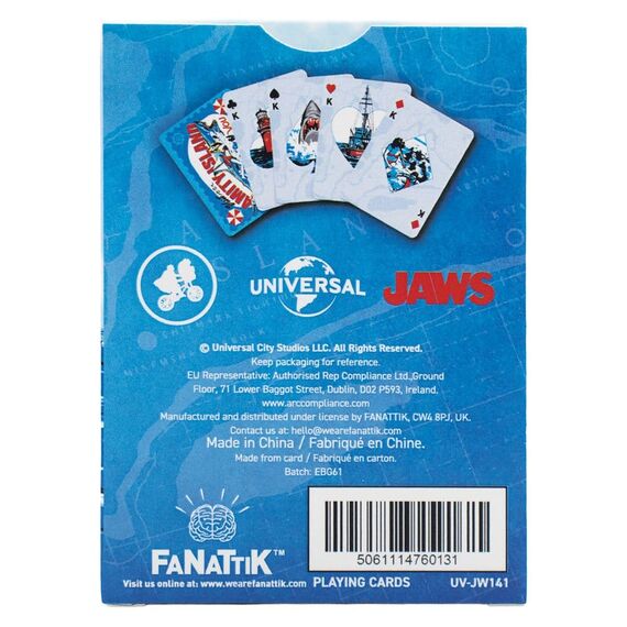 Jaws Playing Cards Display (12 Packs)