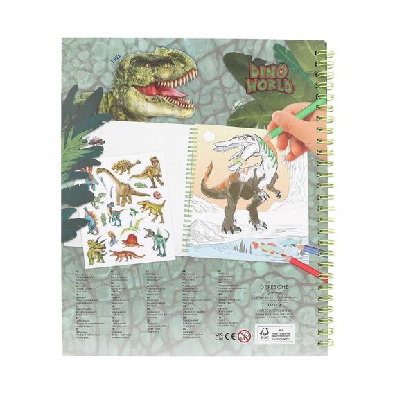 Dino World - Colouring Book With Reservible Seqins ( 0412757 ) / Toys