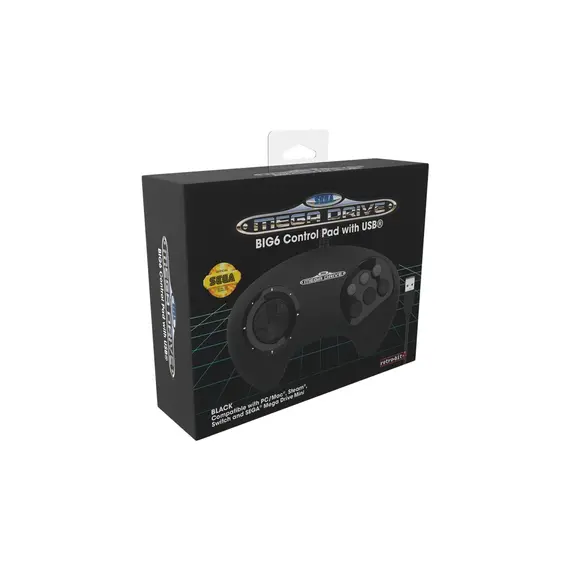 Retro-Bit - SEGA MD BIG6 Gamepad USB / PC