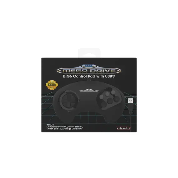 Retro-Bit - SEGA MD BIG6 Gamepad USB / PC