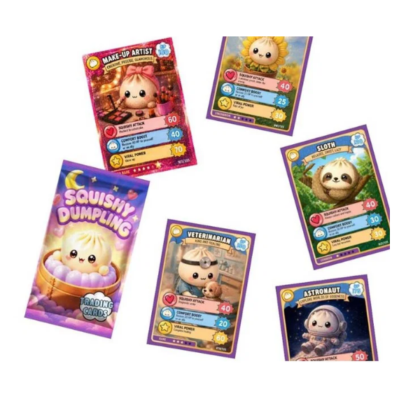Squishy Dumplings - Collectible Cards 5 Pack (384-0001) / Toys
