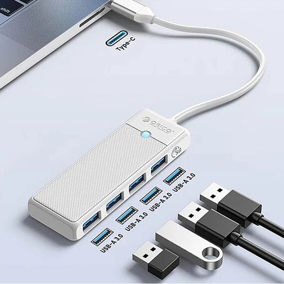 Orico PAPW4A-C3 USB Hub 4-port 4x USB-A 3.0 1.8 m - white