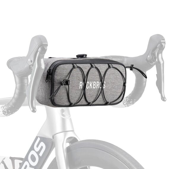 Torba na kierownicę 1,9L Rockbros TL001 ROAD TO SKY wodoodporna – szara