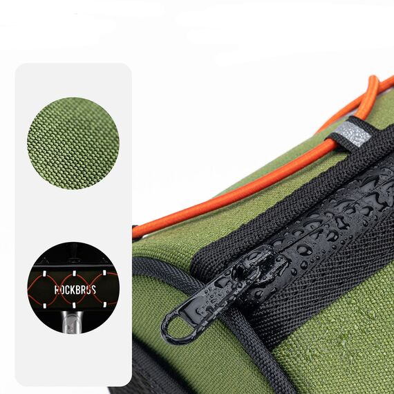 Torba na kierownicę 1,5L Rockbros TL002 ROAD TO SKY wodoodporna – zielona