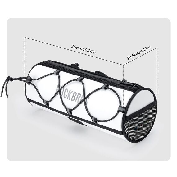 Torba na kierownicę 1,5L Rockbros TL002 ROAD TO SKY wodoodporna – biała
