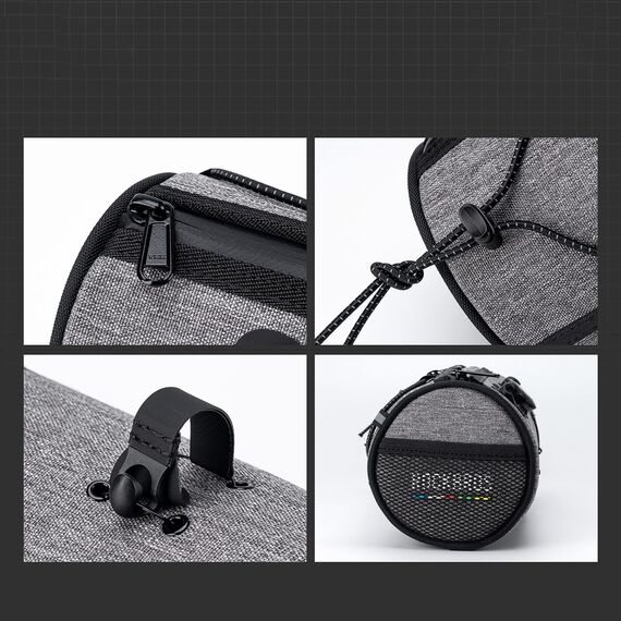 Torba na kierownicę 1,5L Rockbros TL002 ROAD TO SKY wodoodporna – szara
