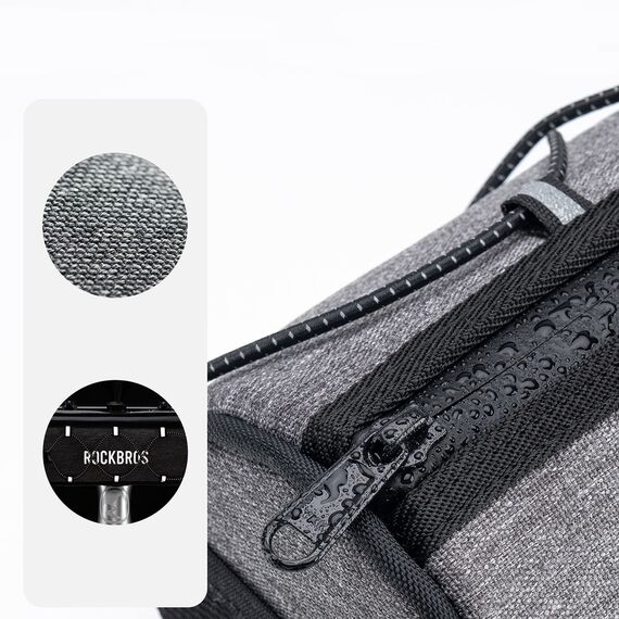 Torba na kierownicę 1,5L Rockbros TL002 ROAD TO SKY wodoodporna – szara