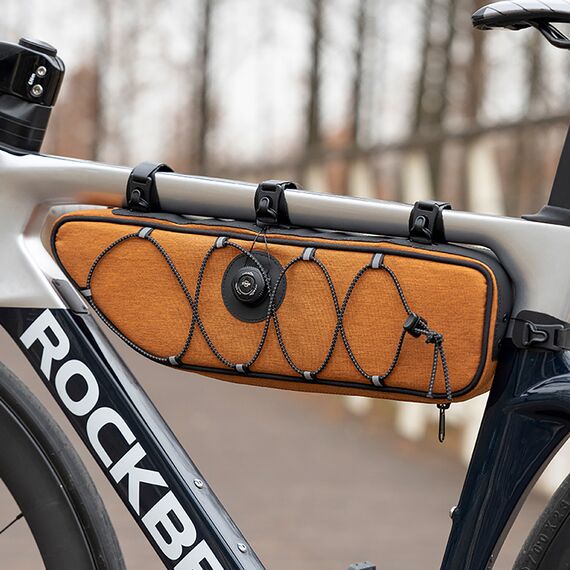 Torba pod ramę 2L Rockbros TL003 ROAD TO SKY wodoodporna – pomarańczowa