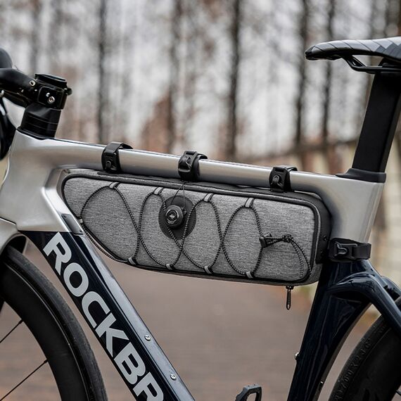 Torba pod ramę 2L Rockbros TL003 ROAD TO SKY wodoodporna – szara