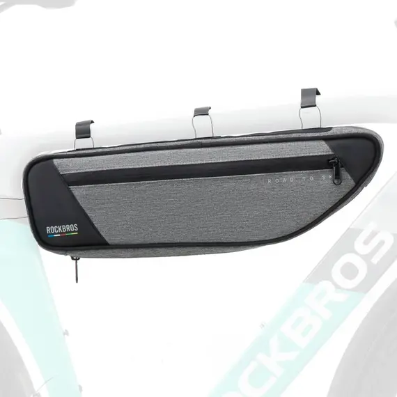 Torba pod ramę 2L Rockbros TL003 ROAD TO SKY wodoodporna – szara
