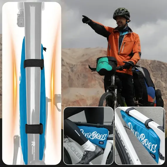 Torba trójkątna Rockbros G008 Flash Journey – XL, niebieska