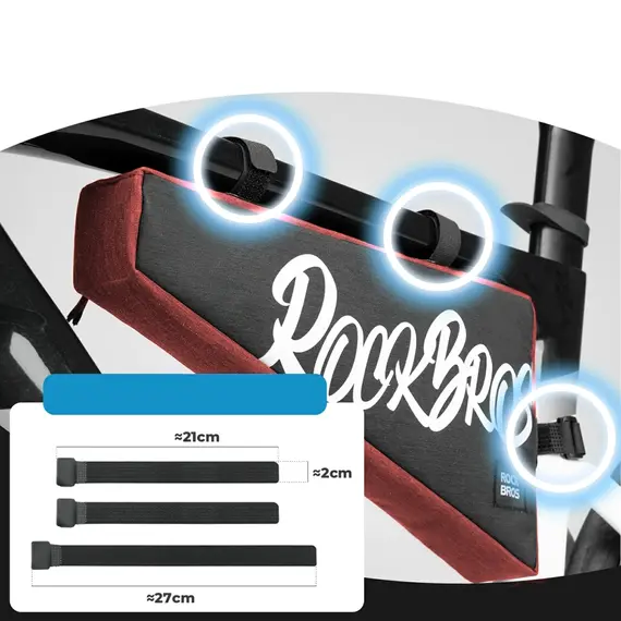 Torba trójkątna Rockbros G008 Flash Journey – XL, czerwona