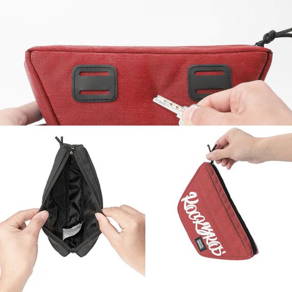 Torba na kierownicę Rockbros G011 Flash Journey – trapezoidalna, czerwona