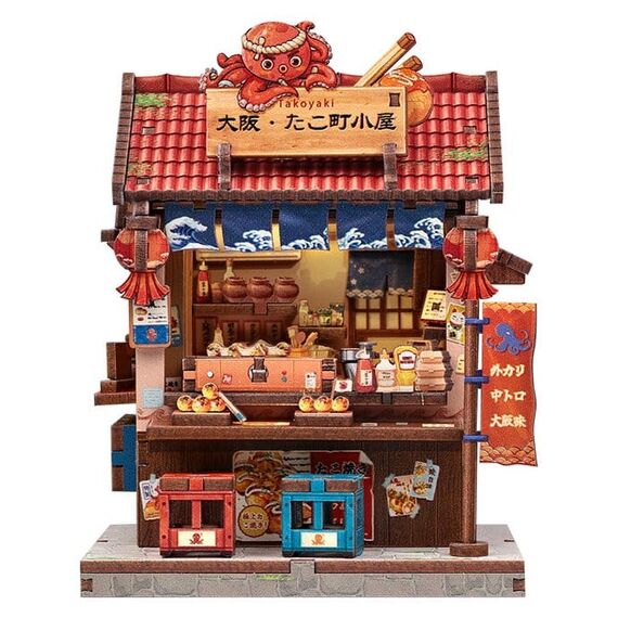 Miniature House Model Kit Osaka Takoyaki 12 x 9 cm