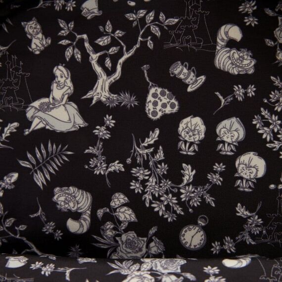 Alice in Wonderland Embroidered Floral Mini Backpack