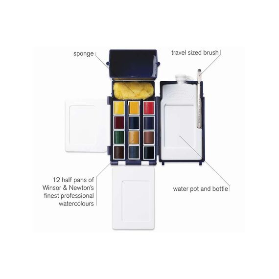 Winsor & Newton - Watercolour Proff. Field Pocket Set 12x1/2 Pans (831278) / Toys