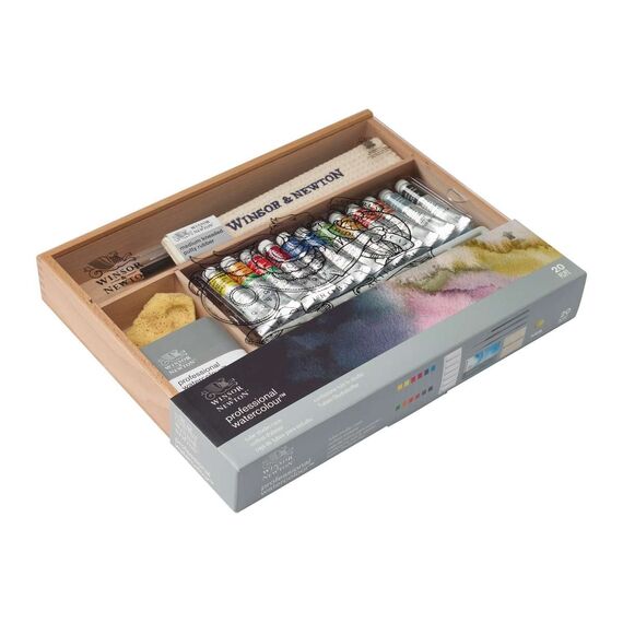 Winsor & Newton - Watercolour Proff. Travel Box, 20pcs Ass. (831014) / Toys