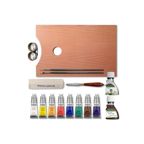 Winsor & Newton - Winton Oil Wooden Set 8x37ml +Accessories (839985) / Toys