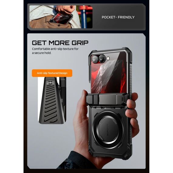 Supcase UB Grip Mag MagSafe Case for Samsung Galaxy Z Flip 8 - Black