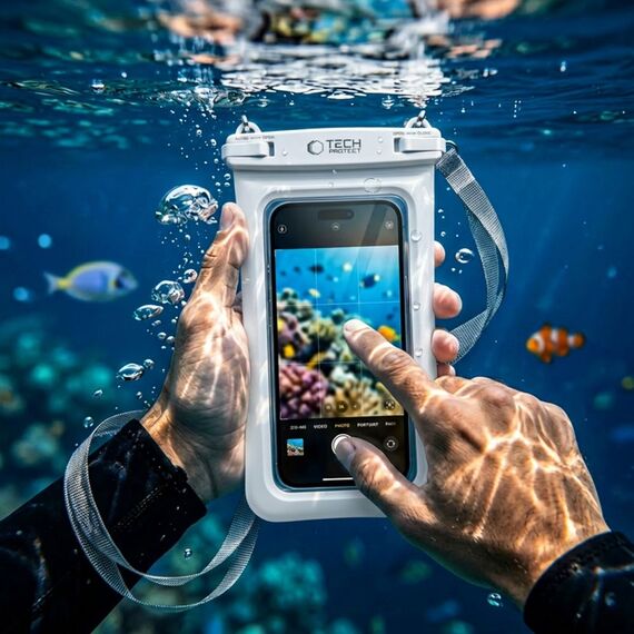 Tech-Protect UWC7 6.9" Waterproof Case - White