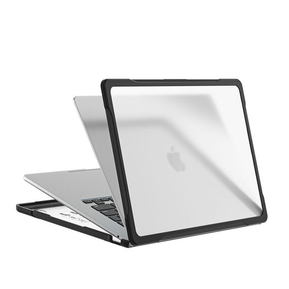 Tech-Protect Velar Case for MacBook Air 13" 2023 / 2024 / 2025 / 2026 - Transparent Black