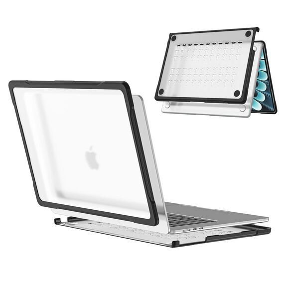 Tech-Protect Velar Case for MacBook Air 13" 2023 / 2024 / 2025 / 2026 - Transparent Black