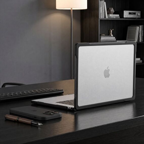 Tech-Protect Velar Case for MacBook Air 13" 2023 / 2024 / 2025 / 2026 - Transparent Black