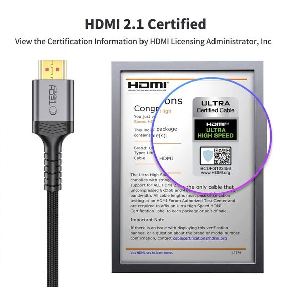 Tech-Protect UltraBoost HDMI 2.1 4K 120HZ / 8K 60HZ cable 300 cm - black