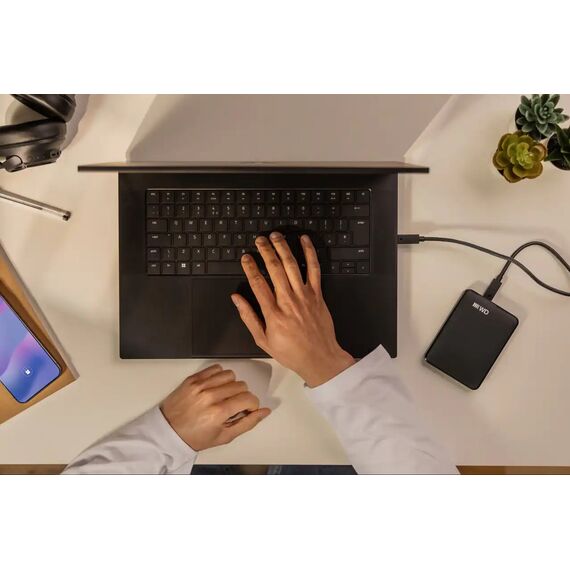 Western Digital Elements Portable (USB-C) external hard drive 1 TB 2.5" USB Type-C 3.2 Gen 1 (3.1 Gen 1) Black