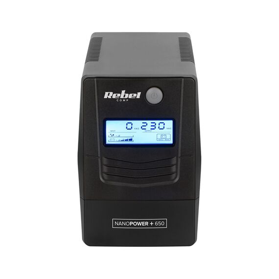 Rebel Nanopower Plus 650 UPS | Off-line | Sinusoida| 650VA | 360W  | LCD | USB