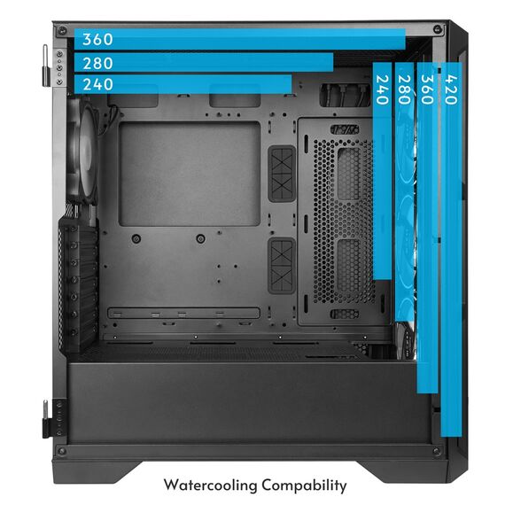 Chieftec PC- Gehäuse GA-01B-L-OP APEX LUMO Midi Tower Black