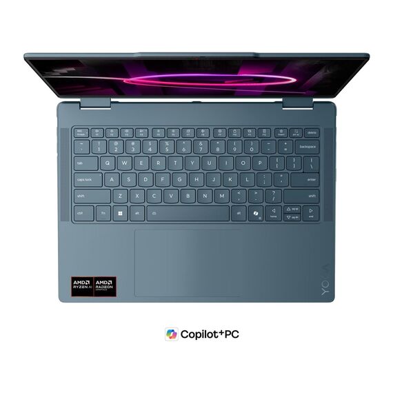 Lenovo Yoga 7 Gen 11 14AGP11 Ryzen AI 5 435 14" WUXGA Touch OLED 400 nits 60 Hz Glossy 16 GB LPDDR5X-8000 512 GB SSD Radeon 840M Graphics 5.0 MP + IR 70 Wh Windows 11 Tidal Teal