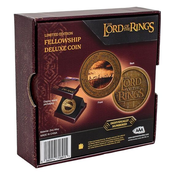 Lord of the Rings Coin with Display Stand The Fellowship